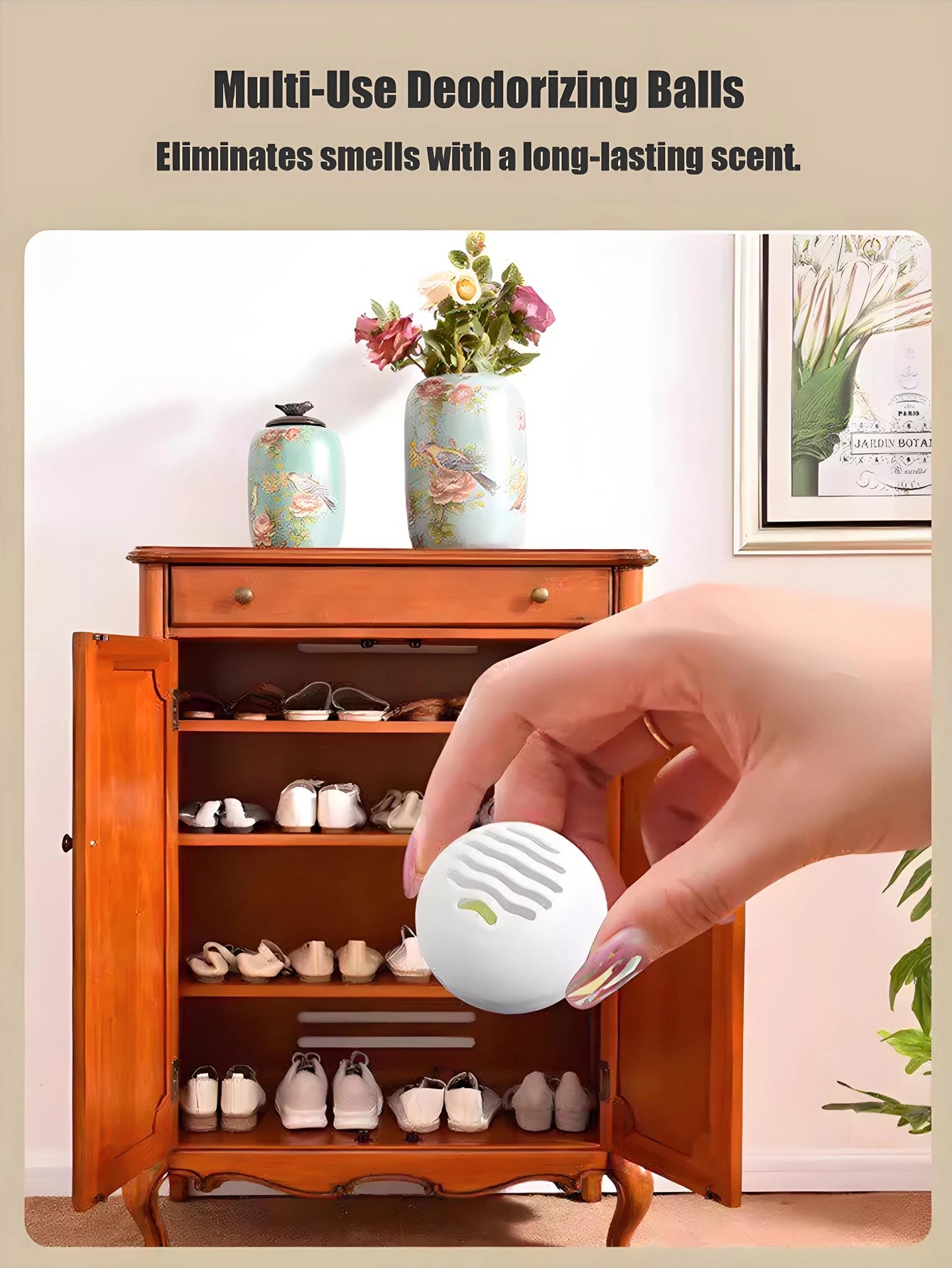 Effektive 6/18 Stück Schuh-Deodorant-Kugeln – Wiederverwendbare, Duftende Geruchsbeseitiger für Turnschuhe, Schrank und Schublade