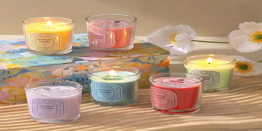 Enchanting Multi-Color Soy Wax Scented Candles - Perfect for Home Decor and Thoughtful Gifts for Any Occasion