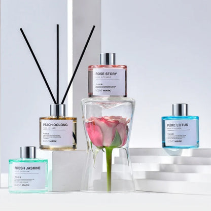 Entspannen Sie sich mit unserem 50 ml Reed-Diffusor-Set: Ätherisches Rosen-Lavendel-Jasminöl für ein luxuriöses Aroma in Ihrem Zuhause oder Hotel