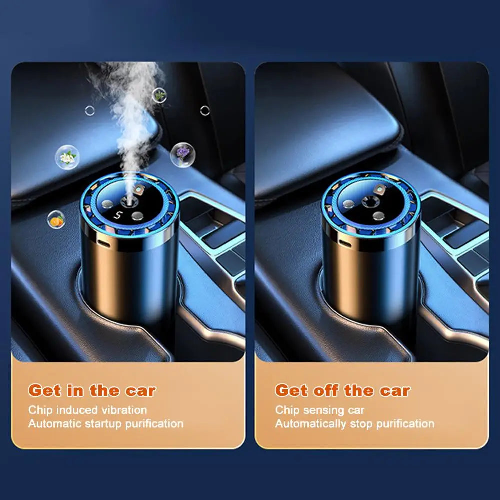 Erleben Sie Frische im Auto mit unserem einstellbaren Smart Auto Lufterfrischer – Ozean Duft und stimmungsvolles Umgebungslicht!